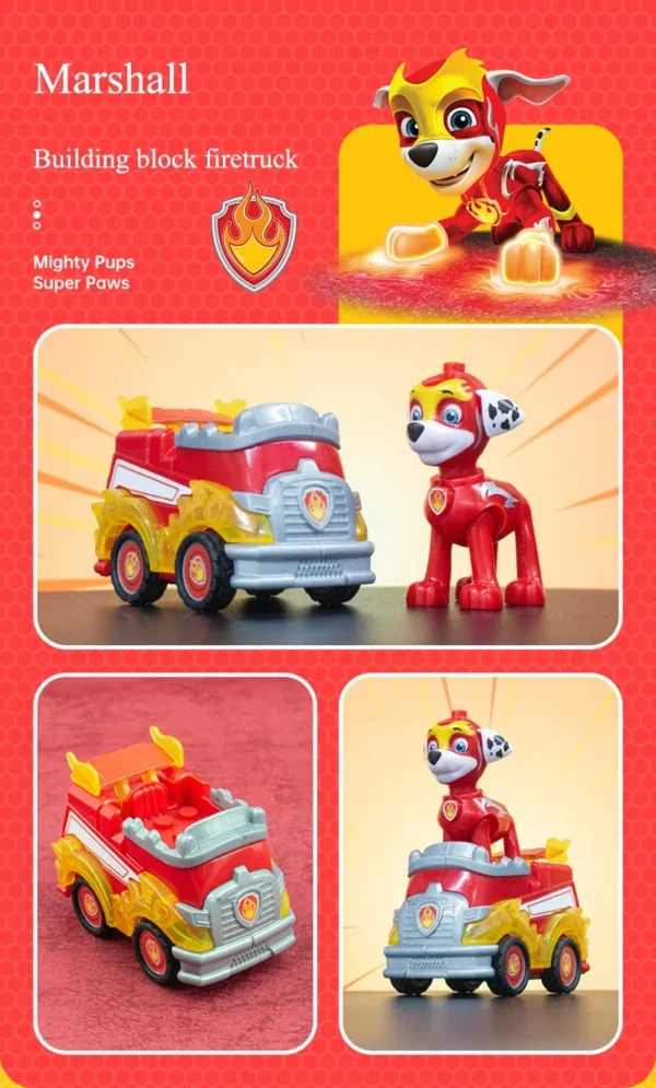 Paw Patrol Building Block Pull-Back Vehicle – Chase, Skye, Marshall & Rubble - Image 40