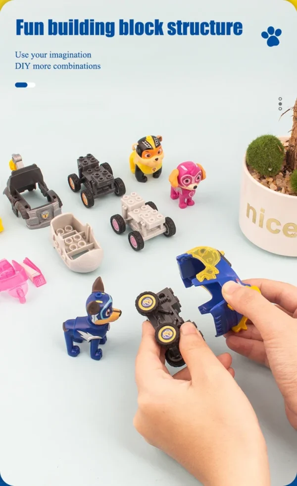 Paw Patrol Building Block Pull-Back Vehicle – Chase, Skye, Marshall & Rubble - Image 37