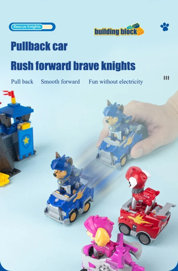 Paw Patrol Building Block Pull-Back Vehicle – Chase, Skye, Marshall & Rubble - Image 50