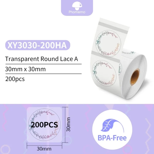 1Roll 25-50MM Compatible Phomemo M110 M220 M200 Self-Adhesive Color Laser Thermal Paper - Image 25
