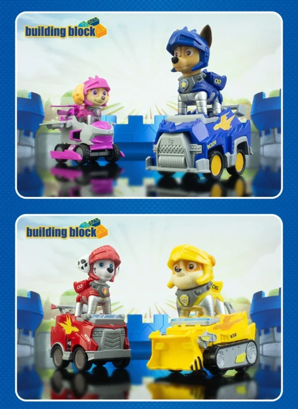 Paw Patrol Building Block Pull-Back Vehicle – Chase, Skye, Marshall & Rubble - Image 57