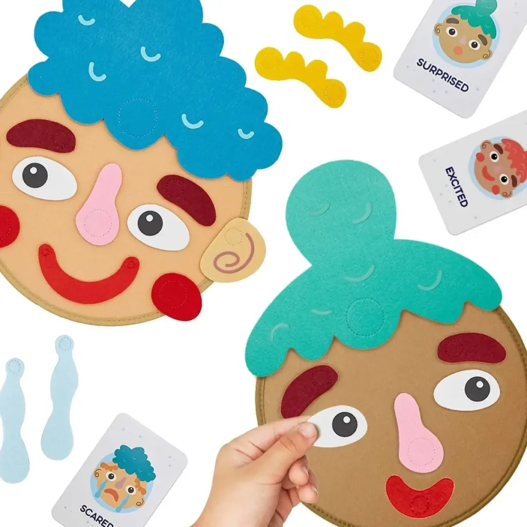 Facial Expression Game Emotional Change Toys With 9pcs Cards