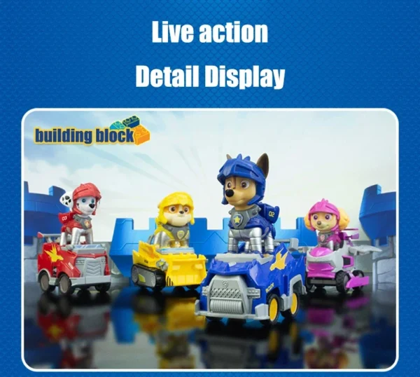 Paw Patrol Building Block Pull-Back Vehicle – Chase, Skye, Marshall & Rubble - Image 56