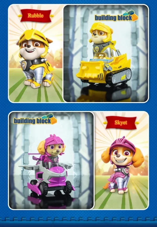 Paw Patrol Building Block Pull-Back Vehicle – Chase, Skye, Marshall & Rubble - Image 49