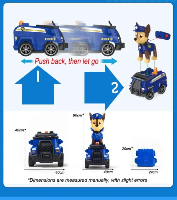 Paw Patrol Building Block Pull-Back Vehicle – Chase, Skye, Marshall & Rubble - Image 28