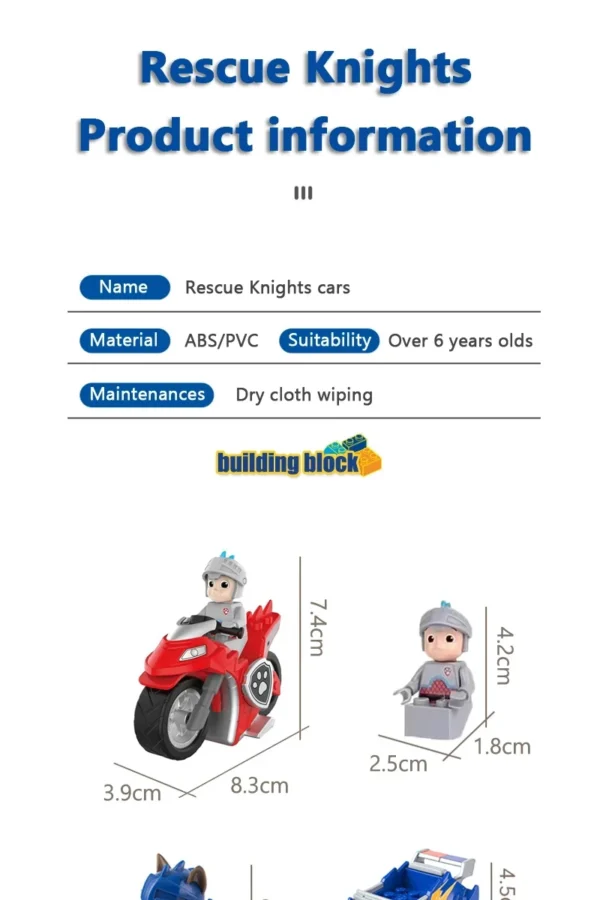 Paw Patrol Building Block Pull-Back Vehicle – Chase, Skye, Marshall & Rubble - Image 20