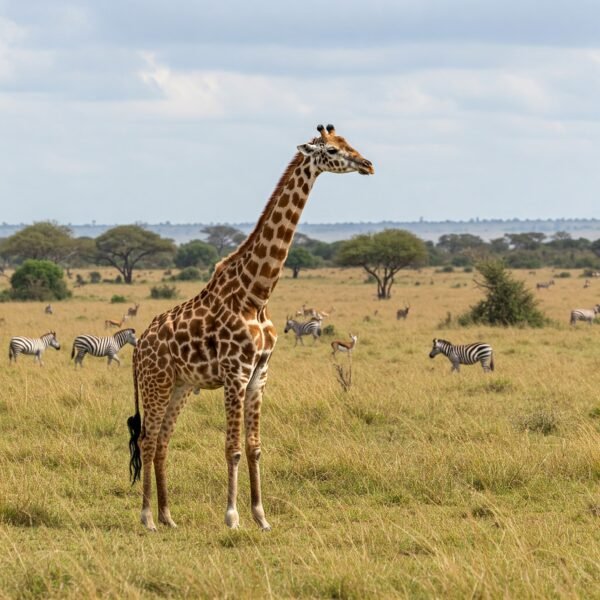 Wild Giraffe in savannah
