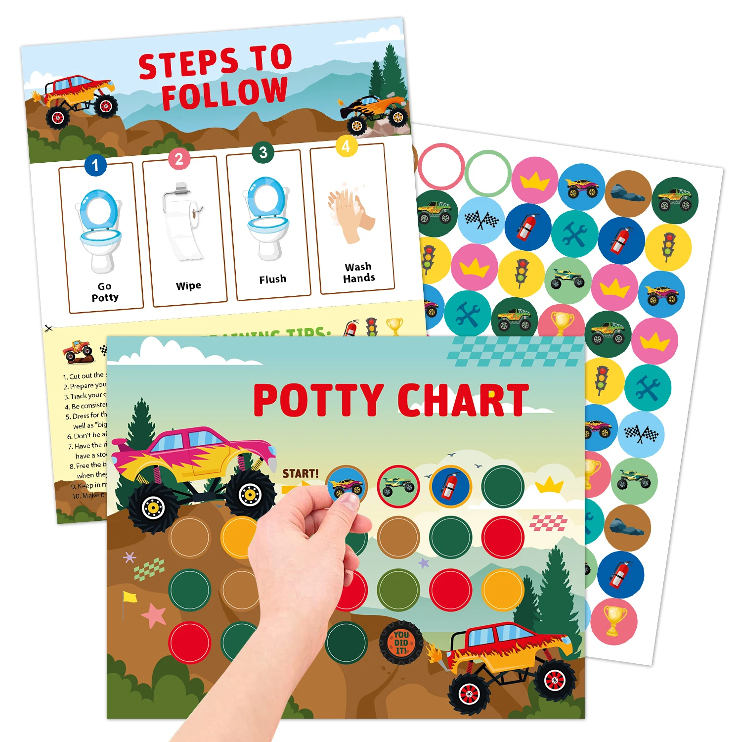 280Pcs Reward Stickers Toilet Habits Potty Training - Image 9