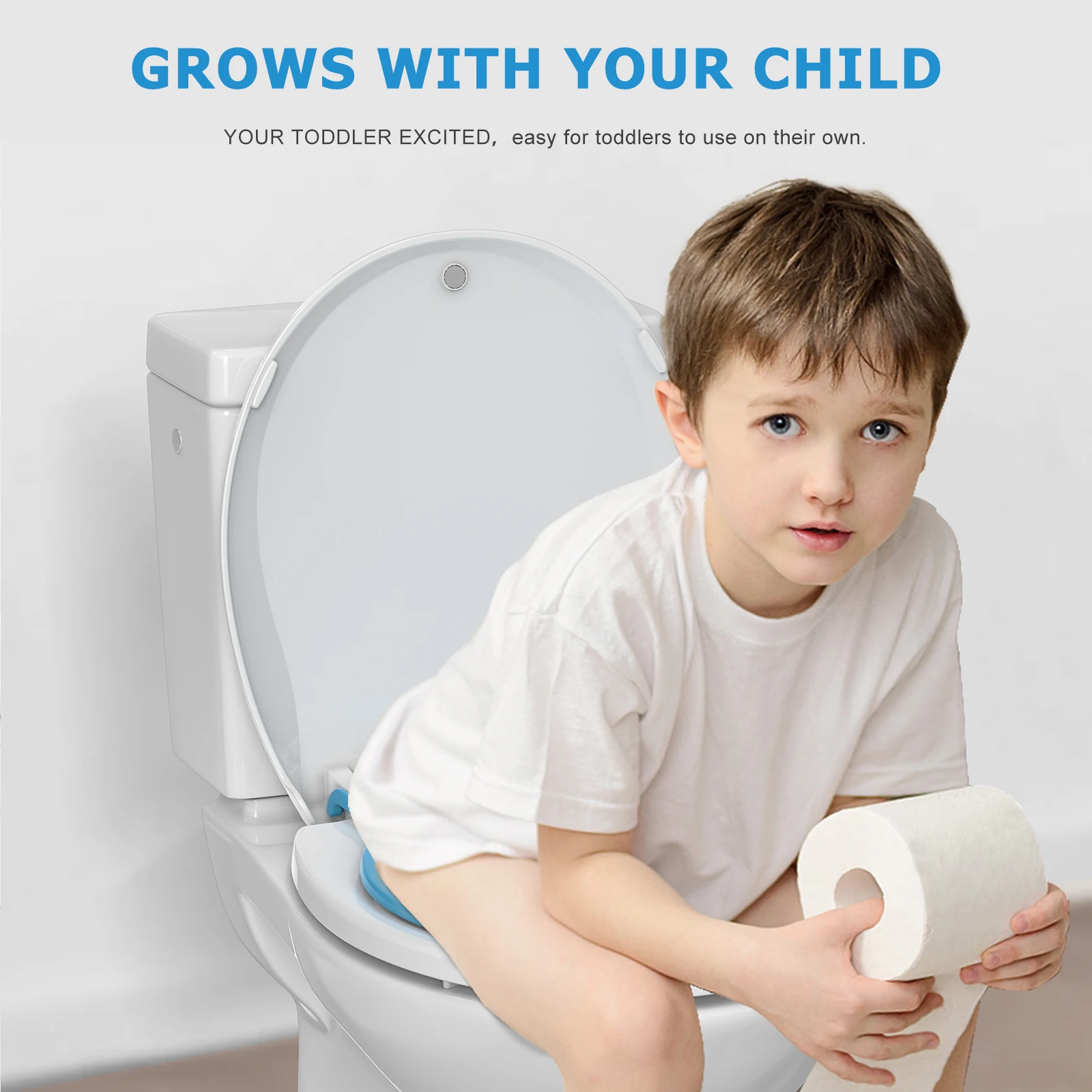 Potty Training Toilet Seat with Built-In Toddler Seat - Image 5