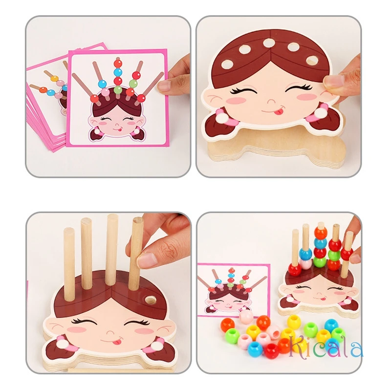 Baby Threading Bead Game Emotion Matching Color Sorting - Image 6